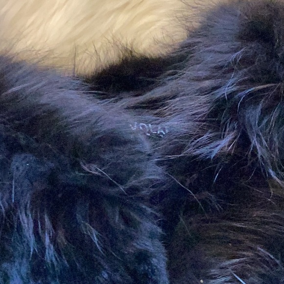 Volare genuine rabbit fur vest with fur trim collar no tag - Picture 3 of 4
